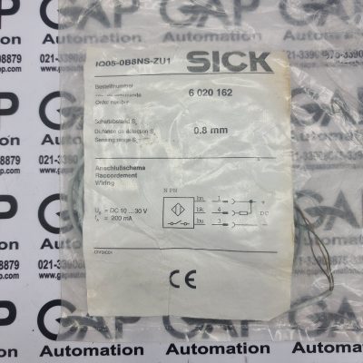 سنسور فلزات مکعبی ۵×۵ میلی متر NPN خروجی SICK کد IQ05-0B8NS-ZU1‎